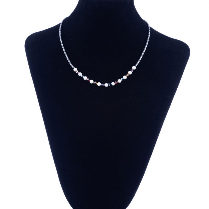 Rochie maro eleganta cu tulle fin și sclipire discreta, A-line [3]