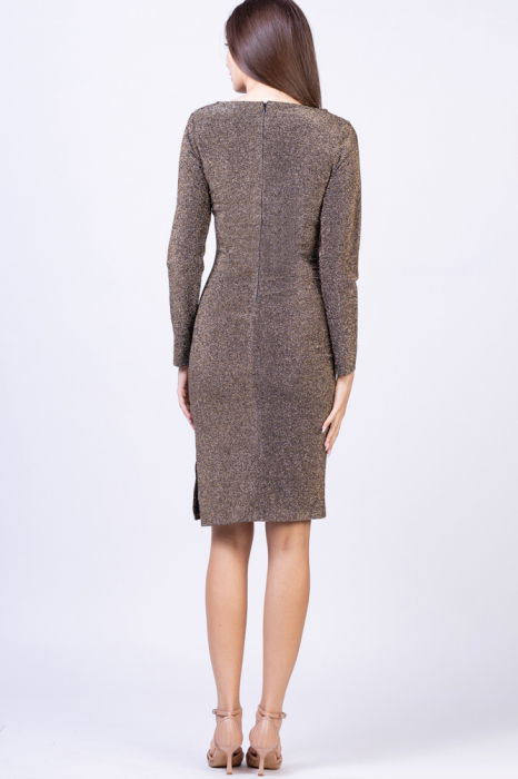 Rochie mulata, eleganta, neagra cu lurex auriu [3]