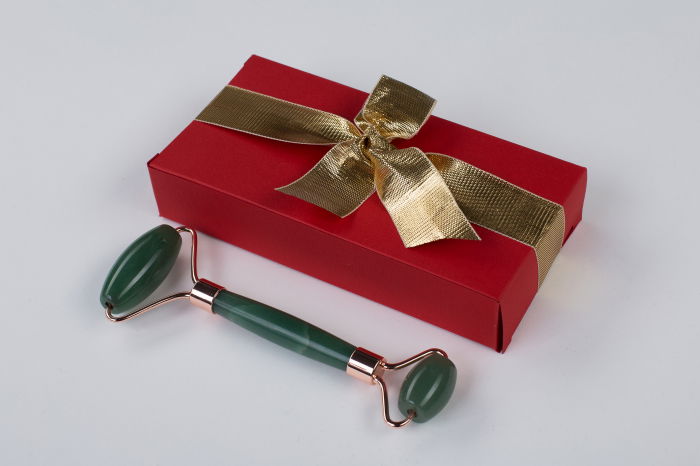 Rola pentru masaj facial - Cuart roz [2]