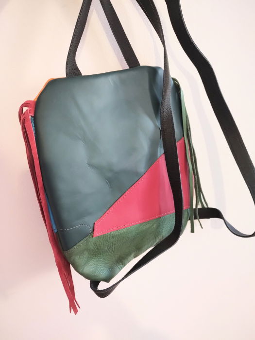 Rucsac   handmade din piele naturala, cu pisicuțe [2]