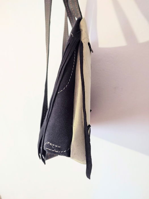 Rucsac in două nuanțe, din piele naturala cu pisicuțe [3]