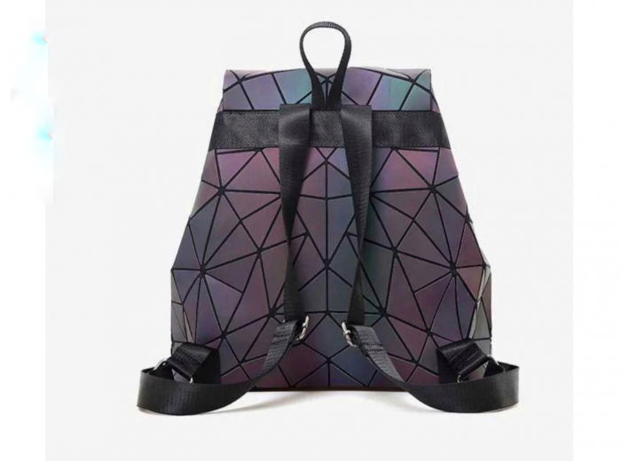 Rucsac reflectorizant 3D cu elemente geometrice triunghiulare, mov [5]