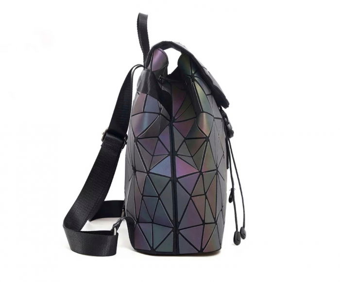 Rucsac reflectorizant 3D cu elemente geometrice triunghiulare, mov [4]