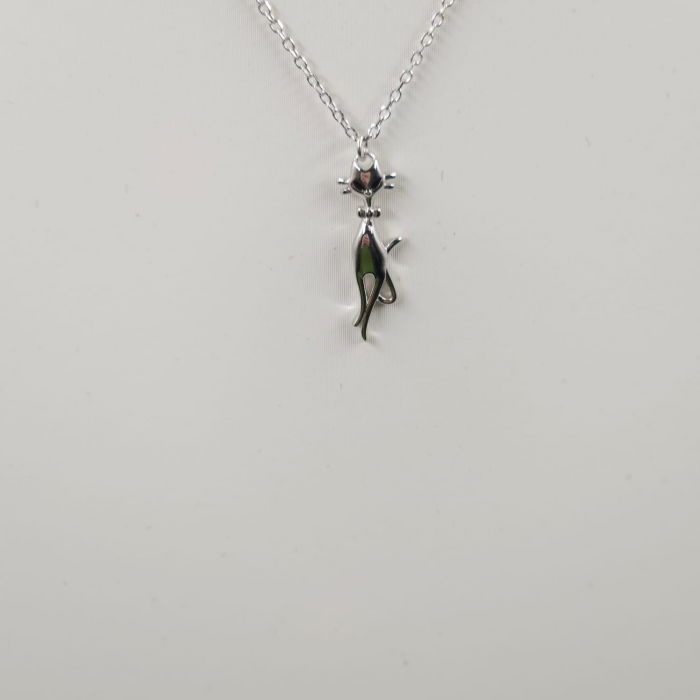 Set colier cu lant din argint 925 si pandant pisicuta cu mustati [7]