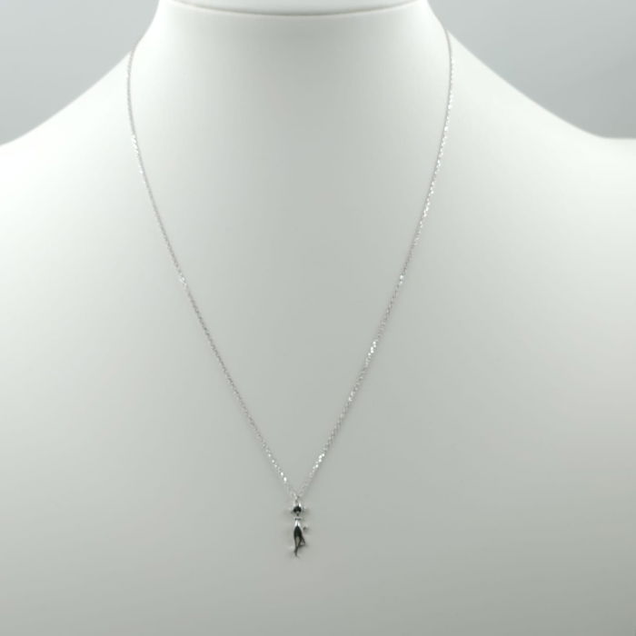 Set colier cu lant din argint 925 si pandant pisicuta cu mustati [4]