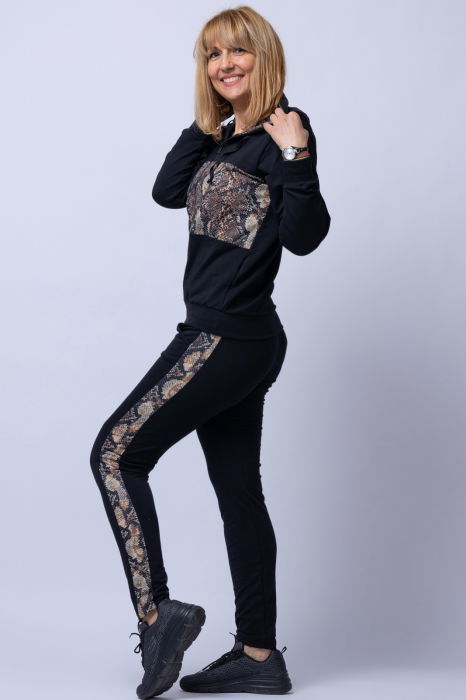 Trening dama bumbac doua piese banda animal print - sarpe [2]