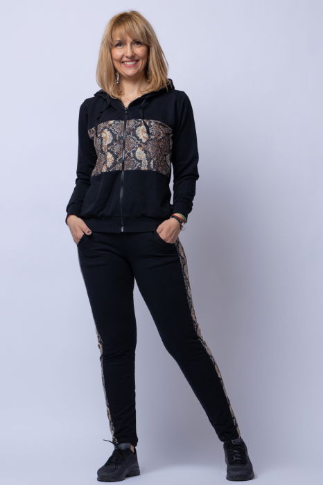 Trening dama bumbac doua piese banda animal print - sarpe [1]