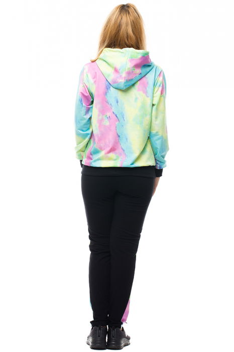 Trening dama bumbac doua piese, imprimeu multicolor [3]