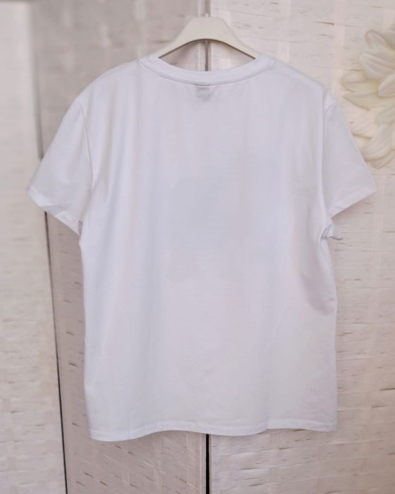 Tricou alb din bumbac cu imprimeu Oaia neagră – tricoul celor diferiți [3]