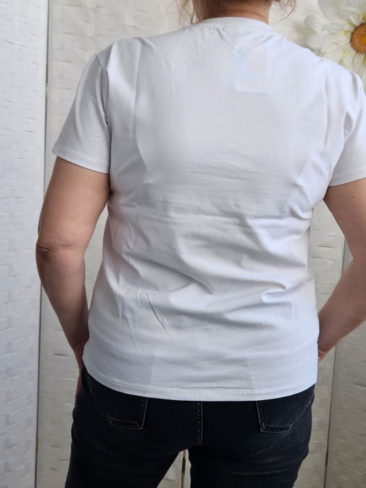 Tricou alb din bumbac cu imprimeu Oaia neagră – tricoul celor diferiți [4]