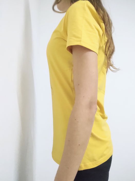 Tricou galben pictat manual, cu Sailor Moon [2]