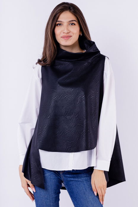 Vesta asimetrica trendy, din piele ecologica [1]