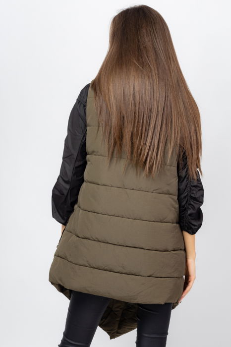 Vesta in colturi matlasata, petrecuta, kaki [4]