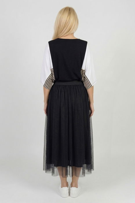 Bluza oversize cu design asimetric, bumbac [2]