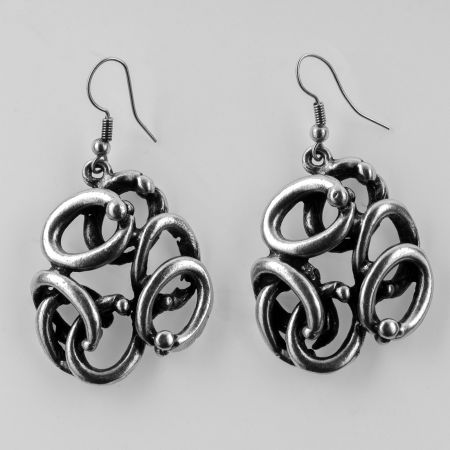 Cercei - Cercei din zamac cu forma de cercuri incolacite