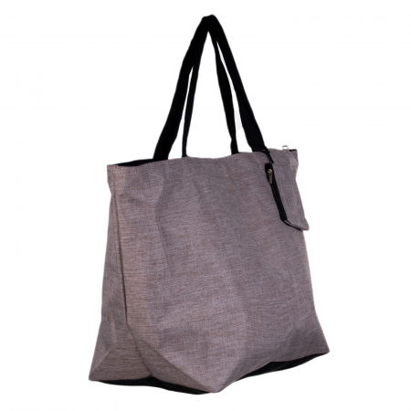 Geanta de weekend bej inchis din material textil panzat [1]