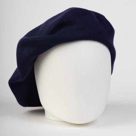 Berete - Bereta bleumarin clasica, chic, din bumbac si lana