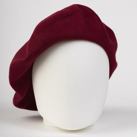 Berete - Bereta bordo clasica, chic, din bumbac si lana