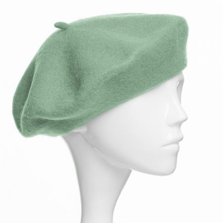 Berete - Bereta frantuzeasca din stofa groasa de lana, verde menta