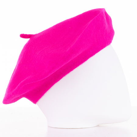 Bereta frantuzeasca fucsia din stofa de lana [1]