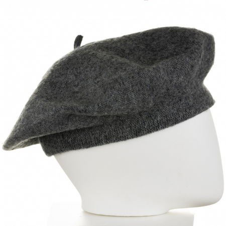 Bereta frantuzeasca gri inchis din stofa de lana [1]