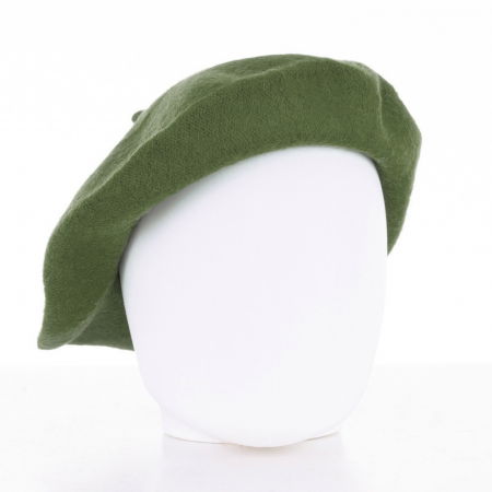 ACCESORII DAMĂ - Bereta frantuzeasca verde oliv din stofa de lana
