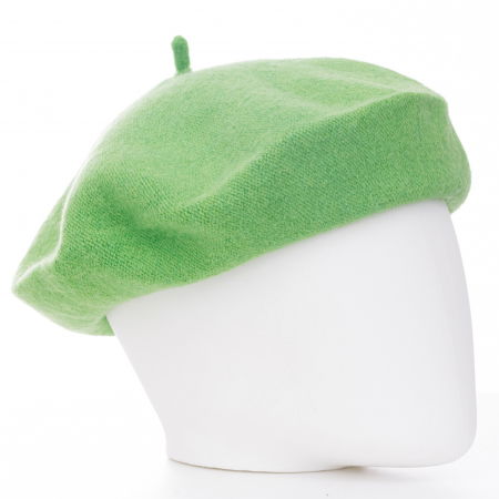 Bereta frantuzeasca verde deschis din stofa de lana [1]