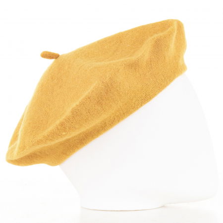 Bereta frantuzeasca mustar din stofa de lana [1]