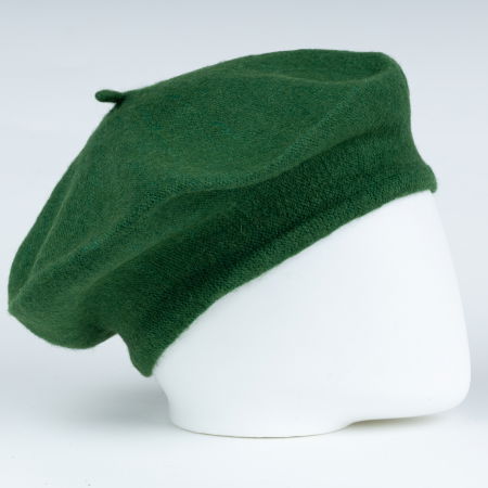 Bereta frantuzeasca verde inchis din stofa de lana [1]