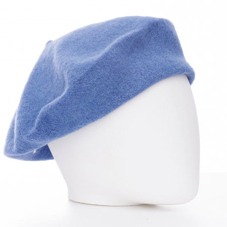 Bereta frantuzeasca albastru pastel din stofa de lana [1]