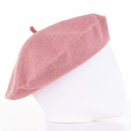 Bereta frantuzeasca roz din stofa de lana [1]