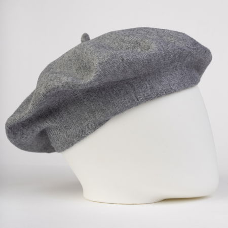 Bereta gri clasica, chic, din bumbac si lana [1]