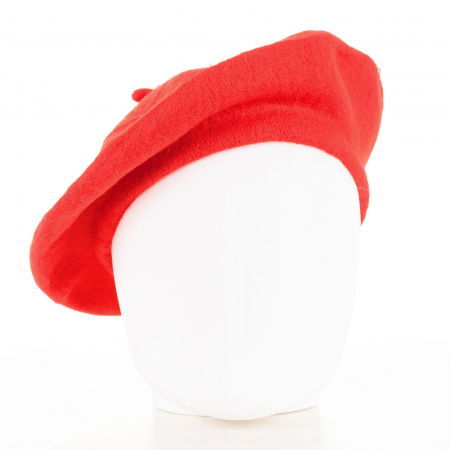 Berete - Bereta frantuzeasca  rosie din stofa de lana