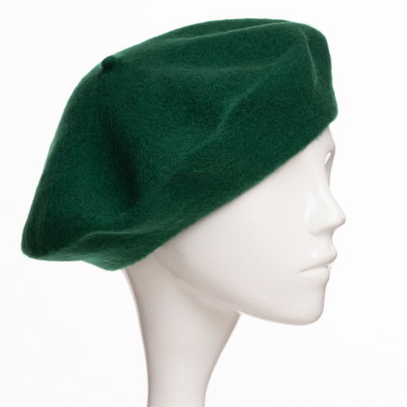 Bereta frantuzeasca din stofa groasa de lana, verde inchis [0]