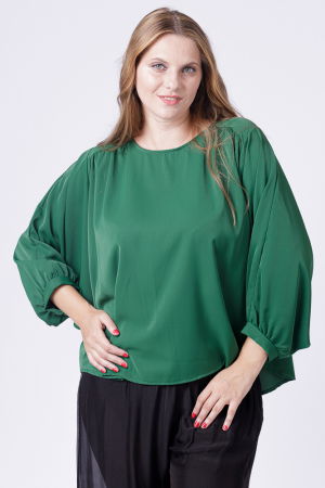 Bluza verde larga cu maneci fluture [1]