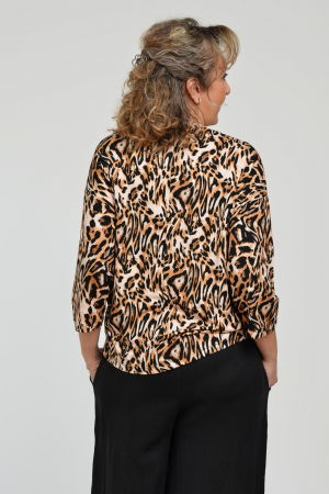 Bluza casual, imprimeu animal print si maneca 3/4 [9]