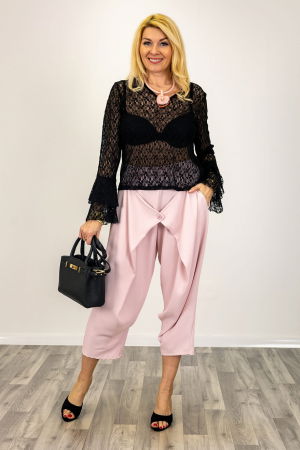 NOU IN SHOPIKA - Bluza dama din dantela eleganta – bluza transparenta chic neagra