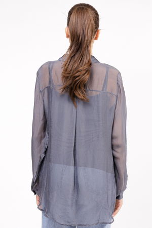 Camasa din matase si vascoza gri, cu dublura [3]