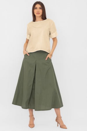 Bluza din poplin de bumbac cu nasturi pe spate [2]