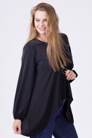 Bluza in colturi neagra, cu colier cadou [3]