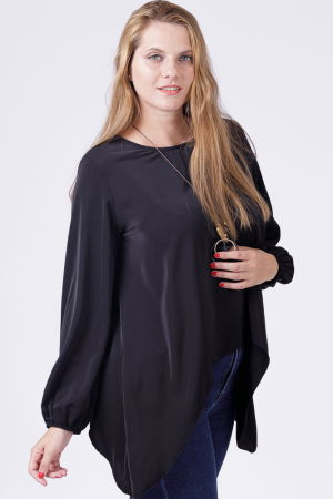 Bluza in colturi neagra, cu colier cadou [2]