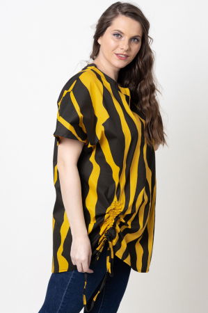 Bluza lunga pentru colanti, din bumbac, galben-negru [1]