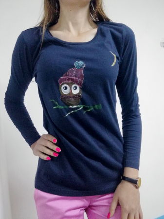 Bluze Pictate Manual - Bluza pictata manual,cu bufnita