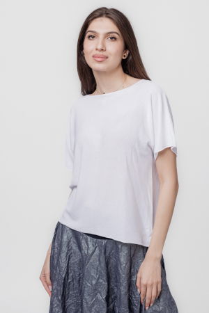 Imagine - Bluza versatila cu maneca scurta, alba