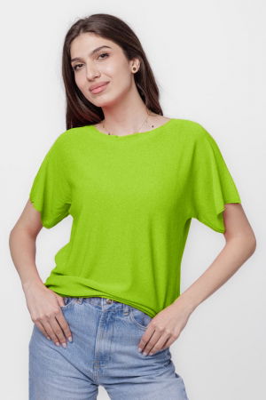 Imagine - Bluza versatila cu maneca scurta, verde deschis