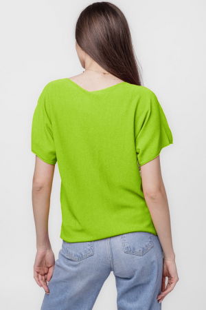 Bluza versatila cu maneca scurta, verde deschis [2]