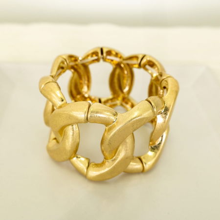 Bratara cu 7 elemente in forma de zale metalice aurii patinate [5]