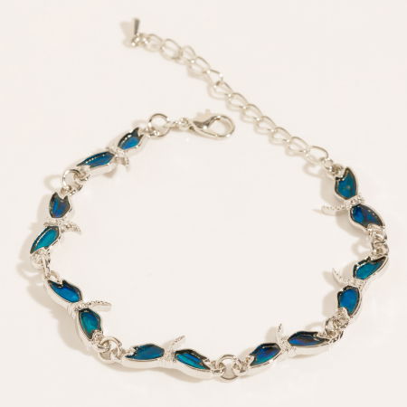 Bijuterii Fashion - Bratara cu scoica naturala paua shell cu forme de lilbelule