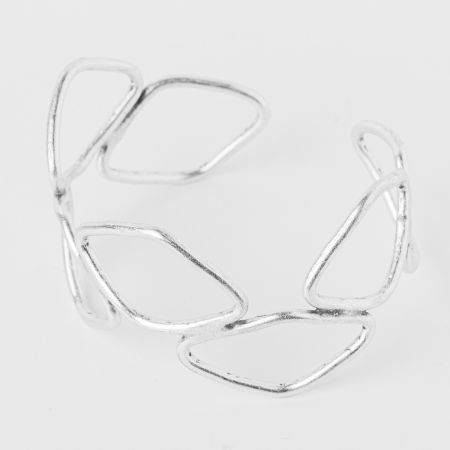 Bratara rigida din cupru argintat cu forme rombice [1]