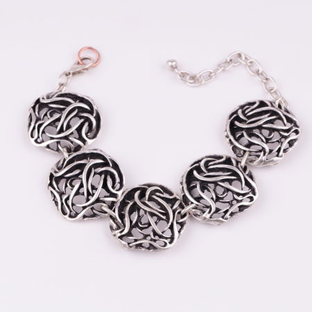 Bratara din zamac cu forma de cercuri incolacite [2]